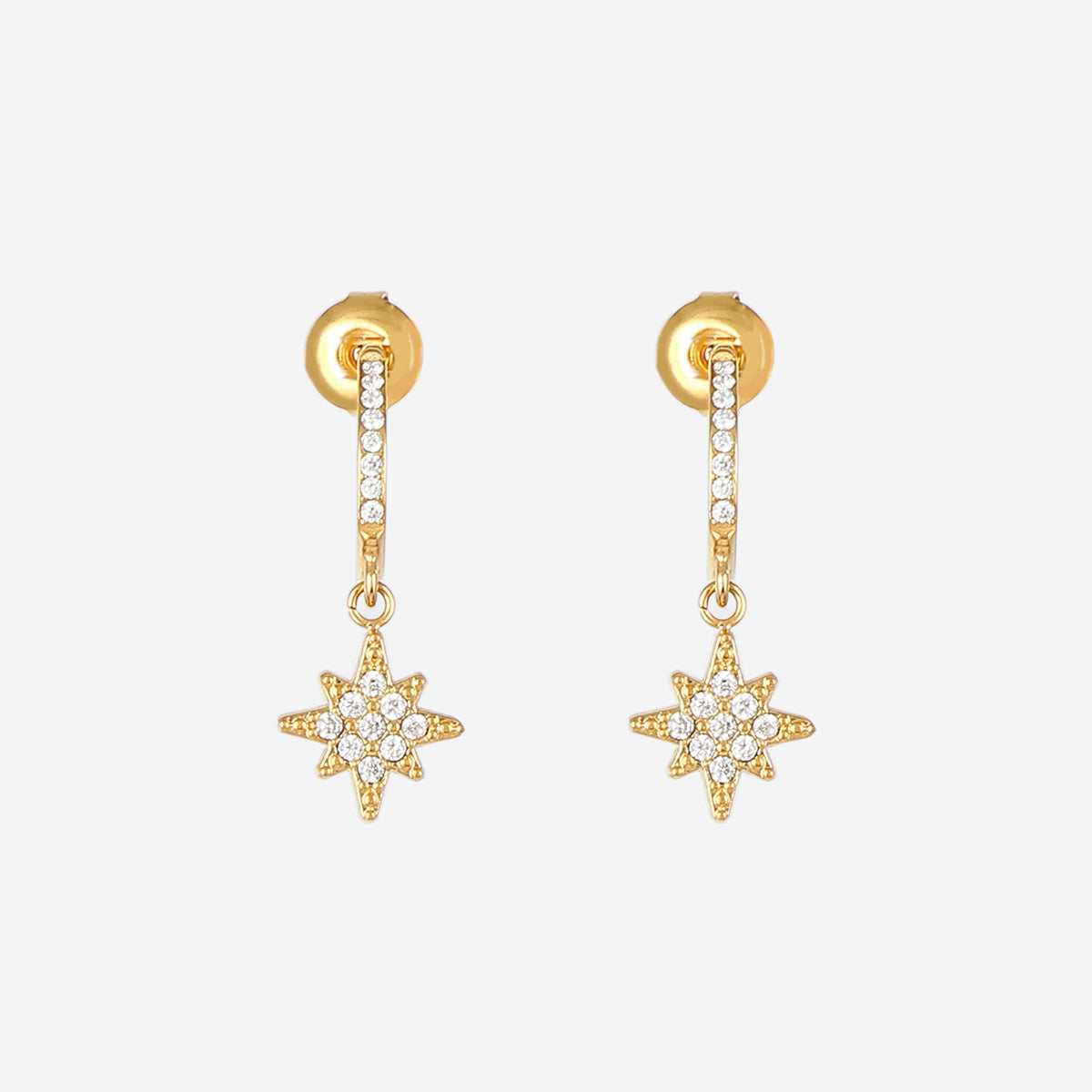 Boucles d'oreilles étoile strass