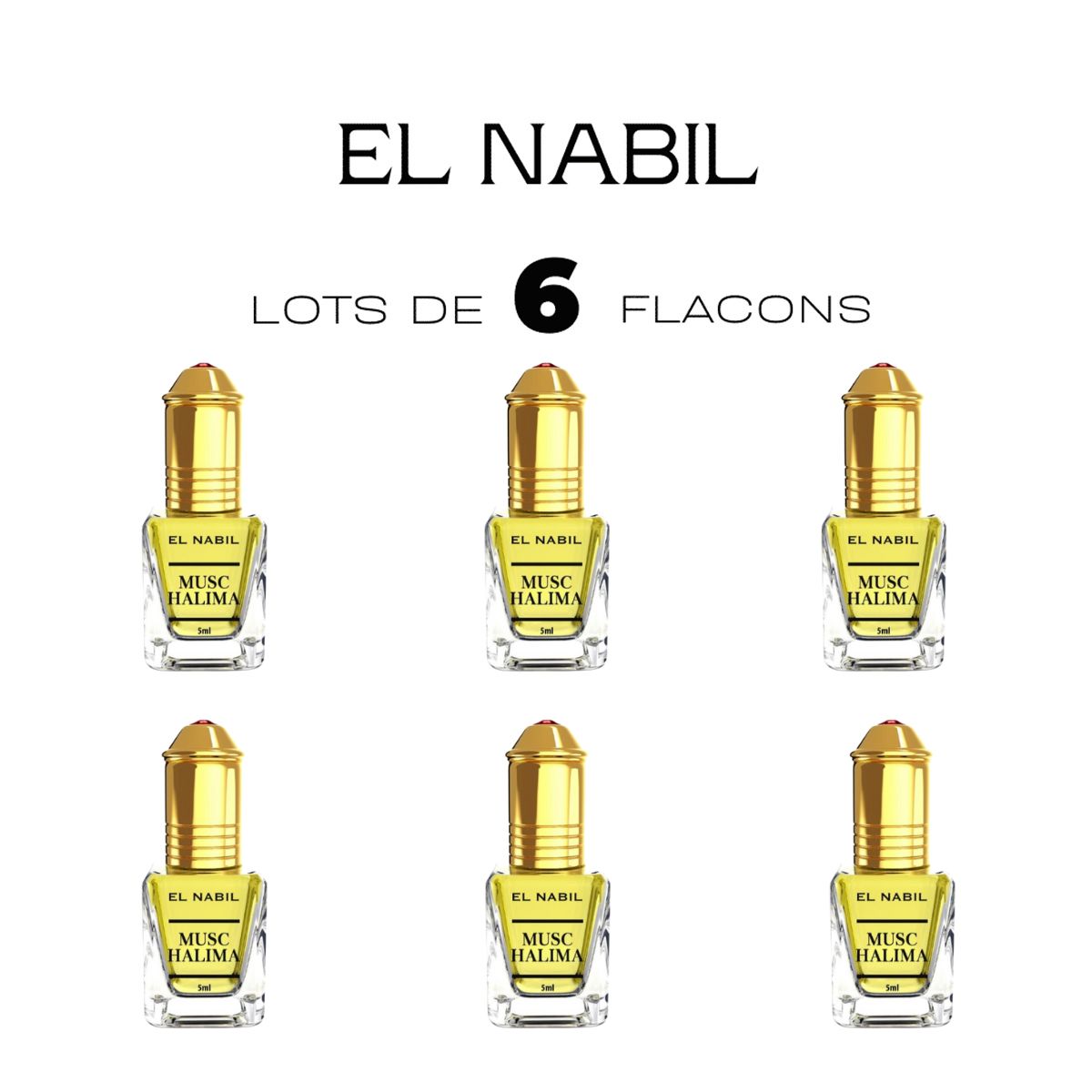 Musc Halima 5ML Extrait de parfum sans alcool Unisexe