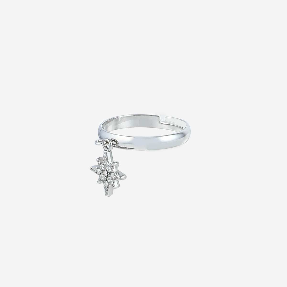 Bague pendentif étoile strass