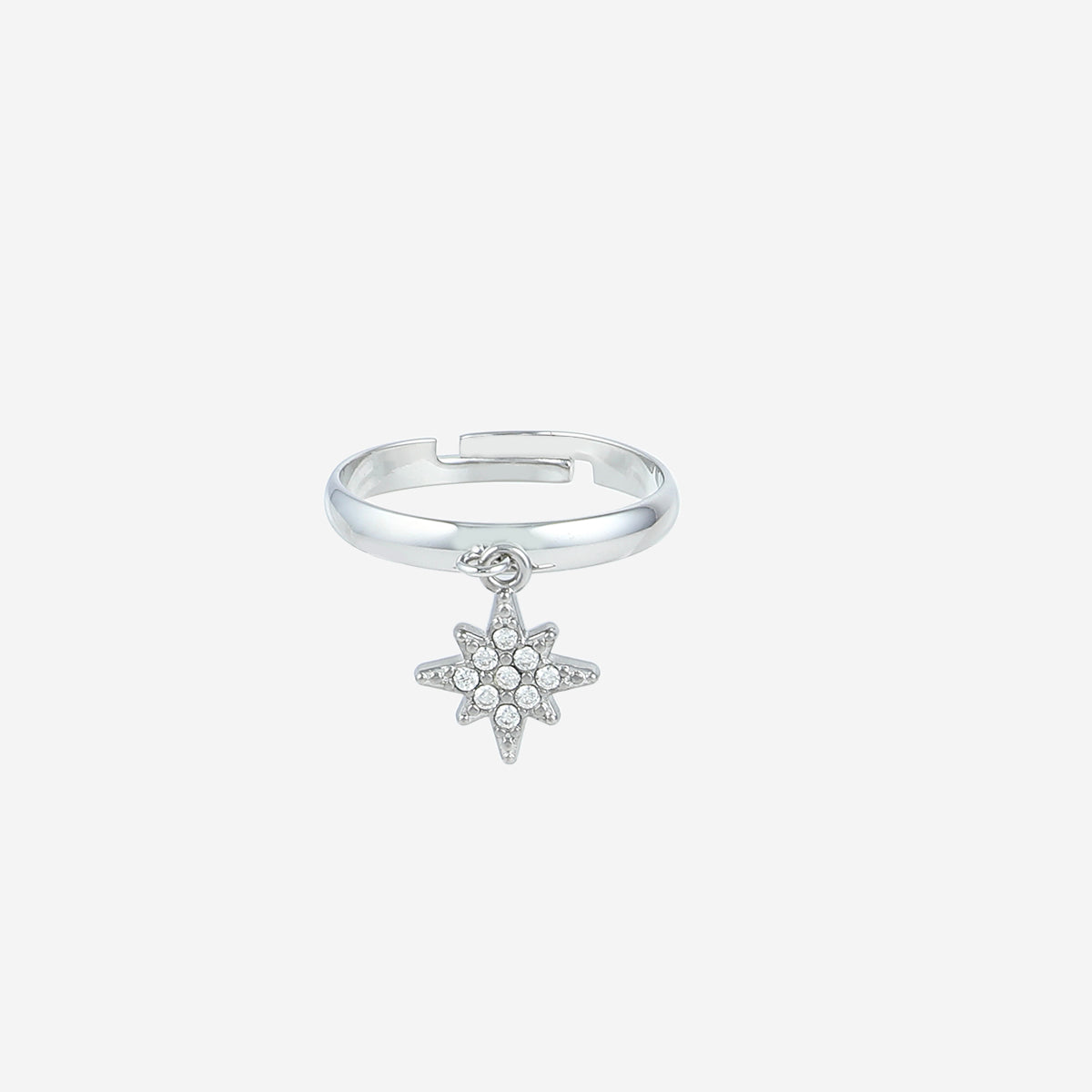 Bague pendentif étoile strass