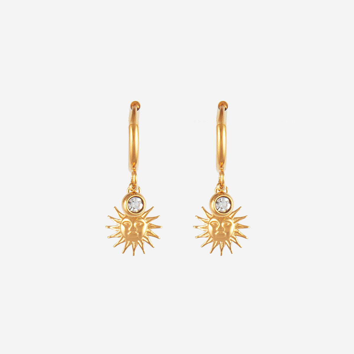 Créoles Fleurs de soleil Cristal
