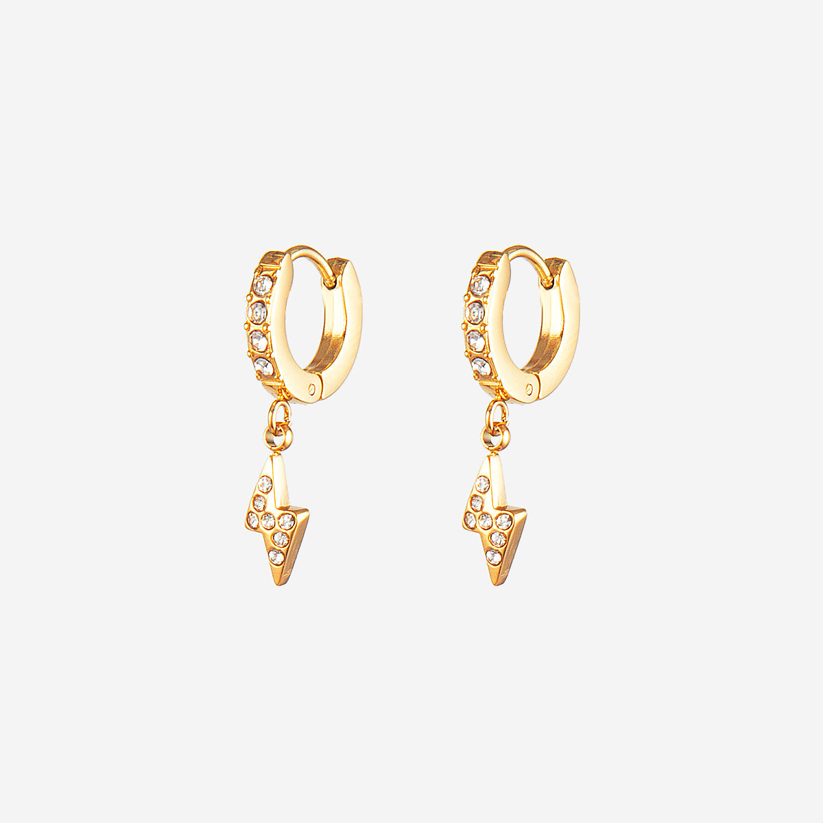 Boucles d'oreilles éclair strass