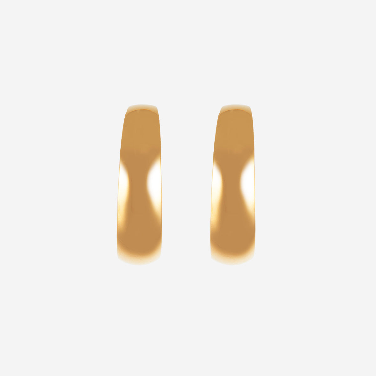 Boucles d'oreilles épaisses ovales brillantes