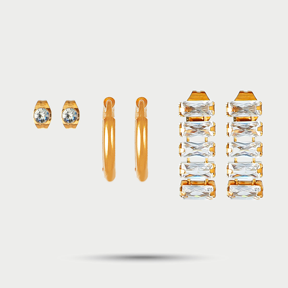 Set de Boucles d'Oreilles en Cristal