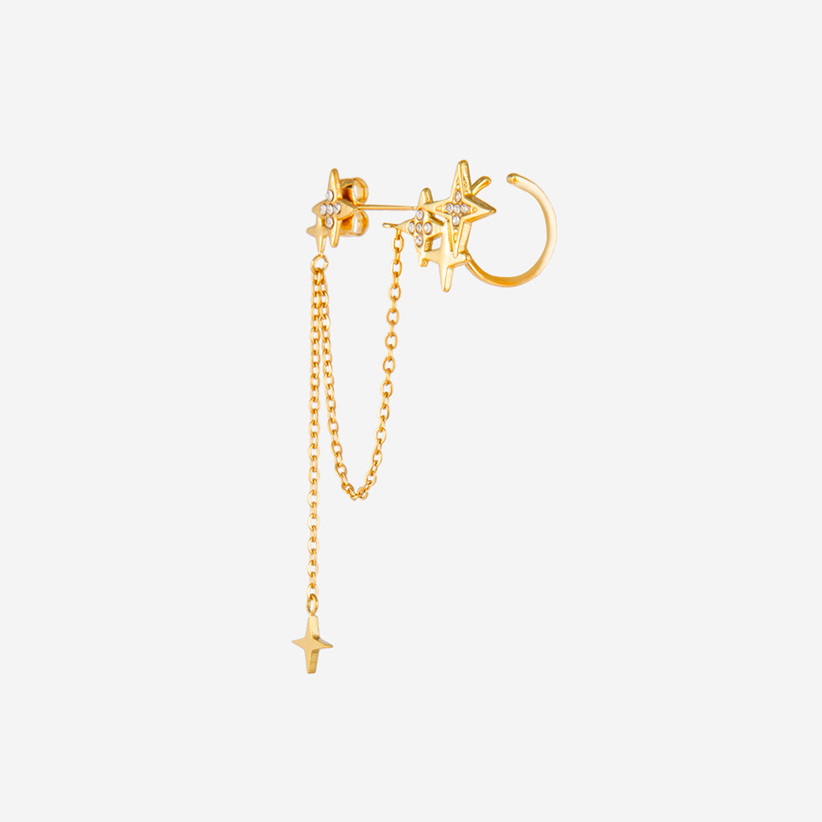 Mono Boucle d'oreille chainette étoile