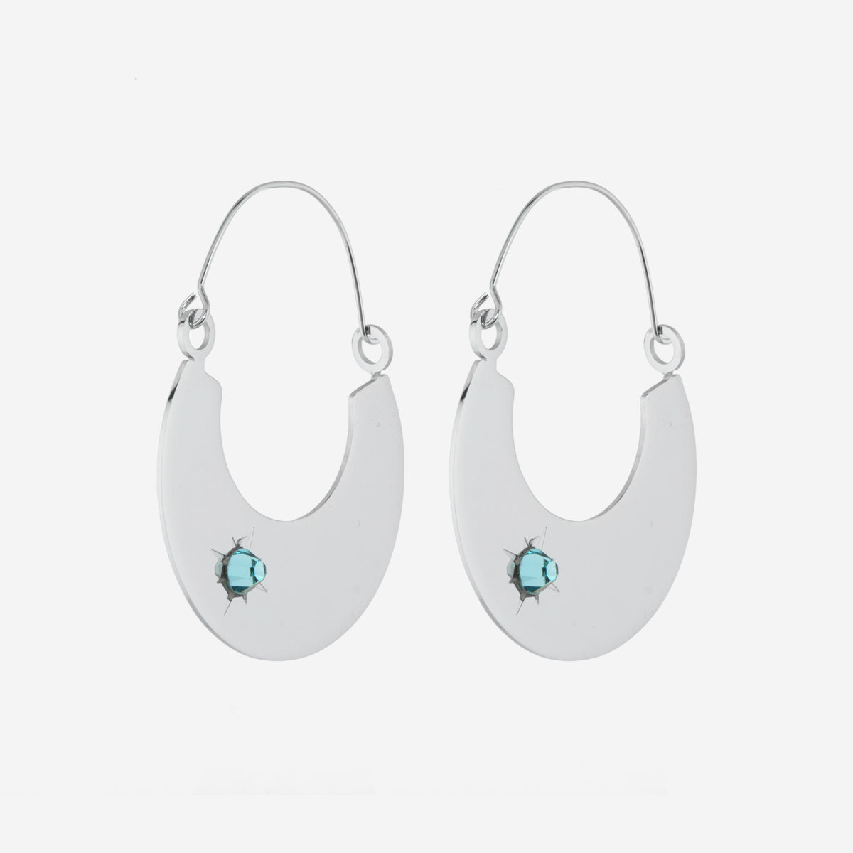 Boucles d'oreilles Lune Cristal