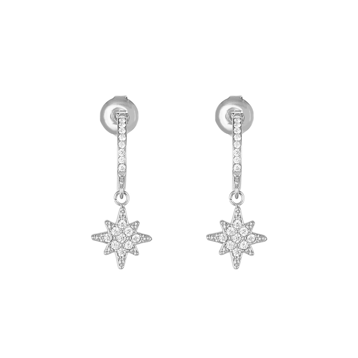 Boucles d'oreilles étoile strass