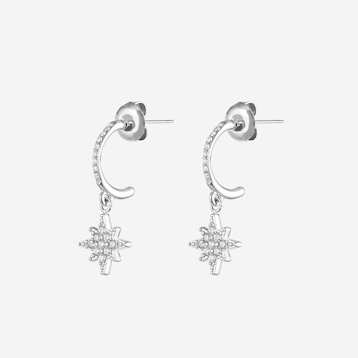 Boucles d'oreilles étoile strass